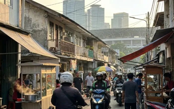 Kost harian - suasana jalan di benhil
